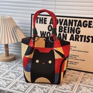 KUESICR 【BARANG BARU TIBA! 】Beg Tangan Rajutan / Kapasiti Besar / Cute Cartoon Bucket Handbag / Tote