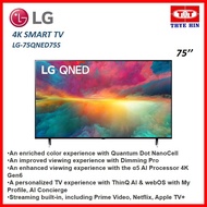 LG QNED TV QNED75 75 inch 4K Smart TV Quantum Dot NanoCell 75QNED75SRA