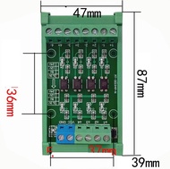  PLC pulse signal level voltage conversion board optocoupler isolation module Input  NPN/PNP