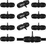 Juexica 12 Pcs Barbed Tee Drip Irrigation Tubing for 1/2 Inch to 1/4 Inch Irrigation Fittings 1/2 In