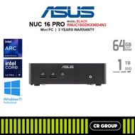 ASUS NUC 16 PRO - Intel Core Ultra X9 388H - Intel Arc - LPDDR5 64GB - 1TB SSD - Win 11 Pro (3Yrs AS