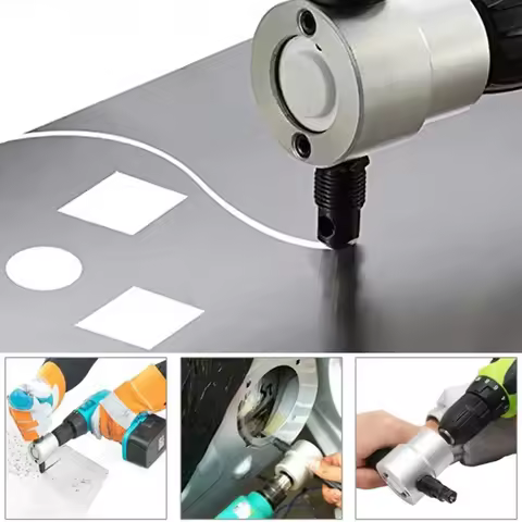 Electric Sheet Metal Cutting Double Head Nibbler Blade Saw Cutter Tool Drill Accessory Machine Punch