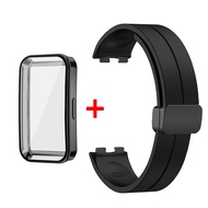 Dây đeo đồng hồ + Vỏ bảo vệ cho dây đeo huawei band 10 Vòng đeo tay Khóa từ tính Dây đeo silicon cao
