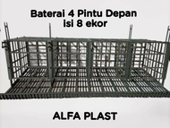 Kandang ayam petelur baterai plastik pintu 4 isi 8 ekor