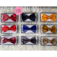 PLAIN SATIN BOW TIE FOR ADULTS | BLACK BOW TIE | COLORED BOW TIE | MEN'S WEDDING TIE