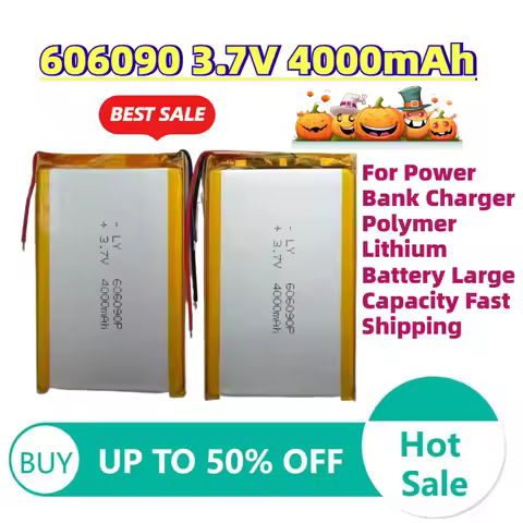 Hot Sale 606090 3.7V 4000mAh Rechargeable Battery for Power Bank Charger Polymer Lithium Battery Lar