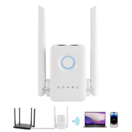 vhy0y WiFi Range Extender Dual Band 5GHz 2.4GHz Wireless Internet Repeater 1200Mbps 4 Antennas WiFi Extender Booster for Home Range extender