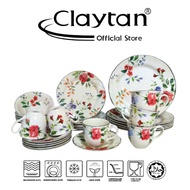 CLAYTAN 20 PCS DINNER SET (4 PAX) Lead Safe Ceramic Tableware Microwave Safe  - Priscilla