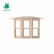 [Kesoto] Miniature Pavilion 1:12 Scale Miniature Gazebo Dollhouse Shell Unfinished Bonsai Decoration