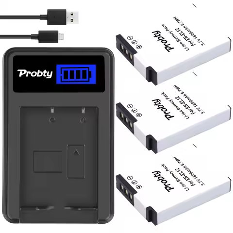 EN-EL12 Battery & Charger for NIKON CoolPix S6000 S6100 S6200 S6300 S8200 S9300 S610 S610C S620 S630