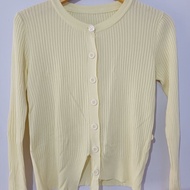 Baby yellow knitted cardigan