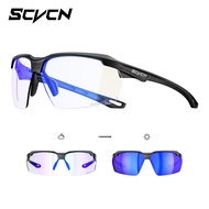 SCVCN S87 Kacamata Bersepeda Fotokromik UV400 Pria Wanita Kacamata Fashion Untuk Lari Sepeda Mancing