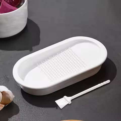 Manual Ginger Grater Ceramics Wear Resistant Vegetable Grinding Tool Labor Saving Ramp Garlic Grinde