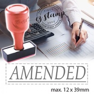 Ready Made RED Rubber Stamp - Amended Stamp (DX2)