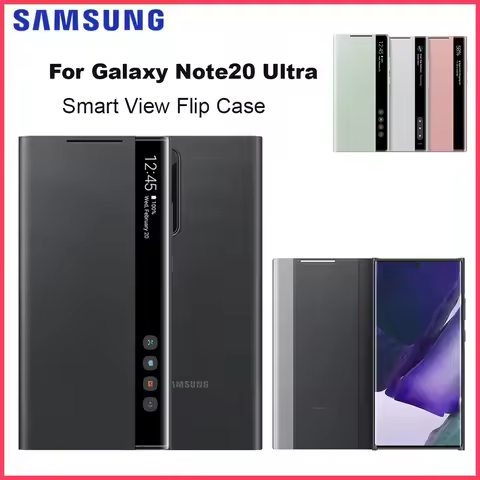 For Samsung Note20Ultra Clear View Cover for Galaxy Note20 Ultra 5G Mirror Smart View Flip Case Phon
