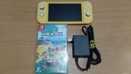 (二手主機)中古 NS switch lite 黃色主機+ns 動物森友會 9成5新 直購價4880