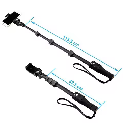 Extendable Selfie Stick with Bluetooth Remote Shutter Smartphones Clip Yunteng YT 1288