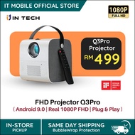 HD Projector Q3 Pro  | HD 1080P | Built-in Android OS | Portable Mini Quality Projector | Build in s