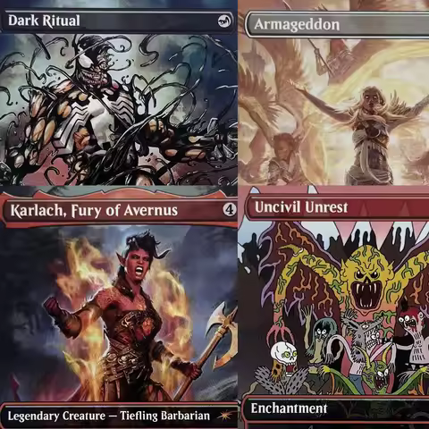 SLD HOLO19-002 magical cards Tcg Exquisite Blood proxy Dark RitualMox Opal City on Fire Damnation ho