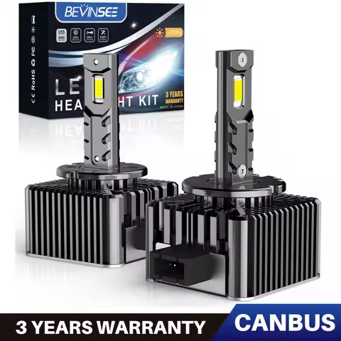 Headlight BEVINSEE D1S LED BEVINSEE D1S D3S LED Canbus D2S D5S D1R D2R D3R LED Headlight Bulbs 70W 6