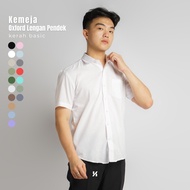 KEMEJA Men's Short Sleeve Oxford Shirt