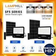 LAMPHILL 500W 1000W SOLAR Flood Light 3 Colour Lampu Solar Spot light Outdoor waterproof Lighting