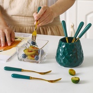 Fruit Fork European Fruit Fork Set Creative Cute ins Style Small Luxury Fruit Fork Fruit Fork Househ
