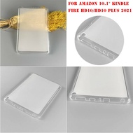 For Amazon 10.1" Kindle Fire HD 10 Plus 2021 Frosted Jelly Clear Soft Gel TPU Case Cover