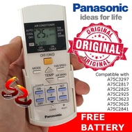 Panasonic ORIGINAL aircond remote control aircon air cond spare a75c3297 FREE BATTERY