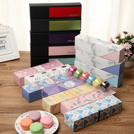 6pcs Macaron Packaging Box High-End French Dessert Box Drawer Type Macaron Transparent Box Shockproo
