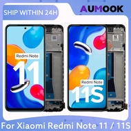 Paparan LCD AMOLED untuk Redmi Note 11 Note 11S Pemasangan Digitizer Skrin Sentuh 2201117TG 2201117T