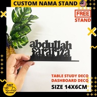 Custom name 14x6cm plague acrylic material font random