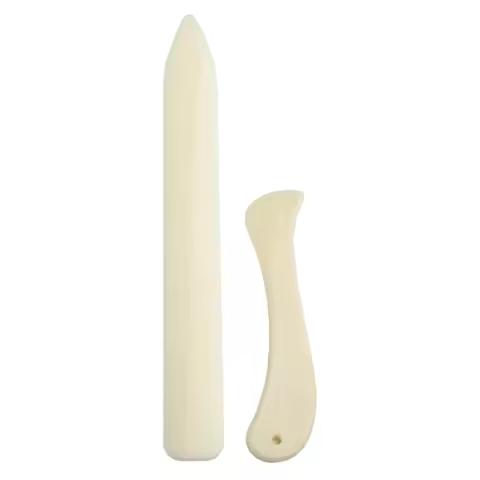 2PCS Leather Working Tool Bone Shaped Folder For Leather Craft Scoring Folding Creasing Edges Paper 