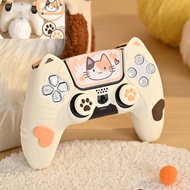 Pelindung Lembut Silikon Kucing Calico Comel R2 L2 Pelekat Untuk Sony Dualsense 5 PS5 Controller Cas