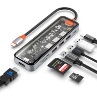 USB C Hub, Docking Station, TOTU 7-in-1 Type C Hub with 4K HDMI Port, 92W PD USB-C Power Delivery, 3