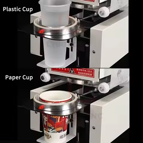 Electric Bubble Tea Film Wrapping 88mm 95mm Full Automatic Cup Sealer for Milk Tea Shop Plastic Pape