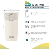 Ly Giữ Nhiệt Carez ITC348SW300N -TRẮNG- 300ml Inox 304 Không chứa BPA - Giữ nóng đến 8 tiếng giữ lạn