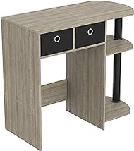 Safdie Small Computer Space-Saver Writing 2 Storage Drawers-Sturdy Study, Work Table-Compact Home, Living, Dorm Room,Bedroom, Office Modern Student, Gamer Desk, One Size, Dark Taupe