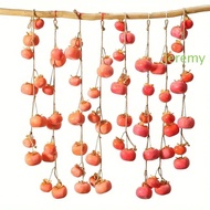 JEREMY1 Simulation Persimmon Fruit, 8 Fruit 80cm Artificial Persimmon, Fake Persimmon Orange Wall Ha