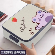 Family Document Storage Bag Account File Arrangement Birth Certificate Multi-Layer File Multifunctio