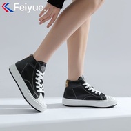 ✷✥﹊  Feiyue/leap high help female spring shoes breathable joker black thick bottom shoes casual shoe
