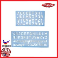 [Super Savers Shop] Yosogo Plat Huruf & Nombor ABC Template Number Template 10mm, 20mm, 30mm, 40mm