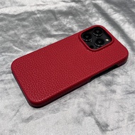 Candy Color Lychee Matte Faux Leather Texture Pattern Phone Case for IPhone 16 15 14 13 15 11 Pro Ma