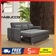 Nabucco MS18 Adjustable Sofa Bed[Free 3 Pcs Long Pillow][Can Choose Casa Leather or Water Resistance Fabric][West MS]