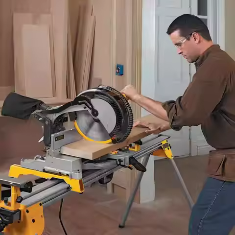 Precision Mitre Saw Push Pull Aluminum Wood Cutting Equipment DWS780 Model 1600W Powerful Electric S
