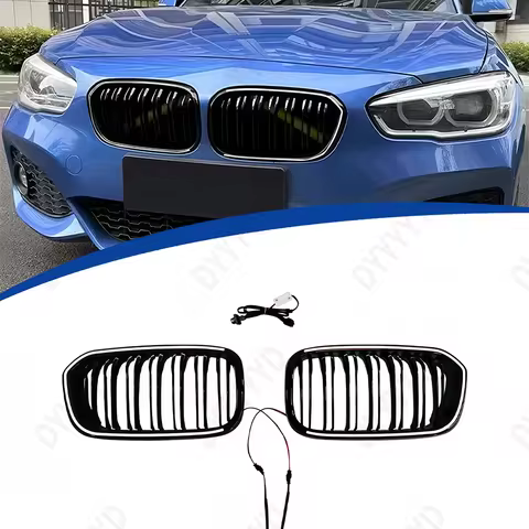For BMW 1 Series F20 F21 118i 120i M140i 118d 120d 125d LED Luminous Racing Grills Car Front Radiato