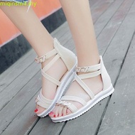 IELGY Women's gladiator sandals casual Korean flat-bottomed non-slip beach shoes