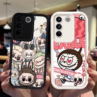 N7 Labubu Black and White Silicone Casing for VIVO V29 Y81 V29E Y100 Y29 Y81s Pro 5G Case