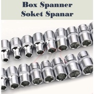 Chrome Box Socket Spanner Spanar Box Soket 8MM-32MM Hexagon 6 Point Drive Size 1/2"