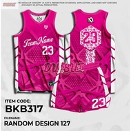 [free Customization] Pink Printed Jersey Fashionable Trendy Vest Jersey Breathable Quick-drying Men 